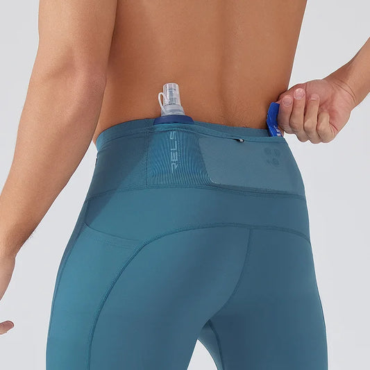 Men's Compression Shorts with Pockets for Running and Gym, Quick-Dry Breathable Athletic basketball Workout Pants Plus Size