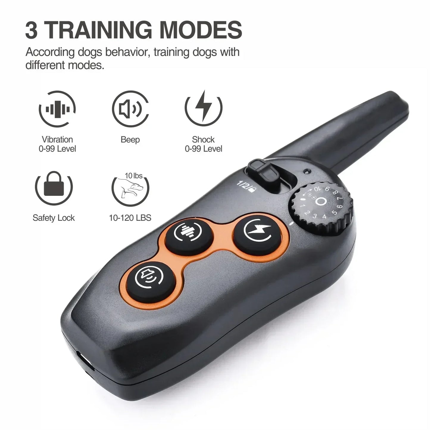 Automatic Bark Stopper Collar, Remote Control Electric Dog Training Device, Pet Training Waterproof Pet Dog Collar for All Dog
