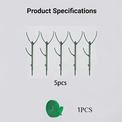 10Pcs Monstera Plant Support Set Stackable Tall Poles with Ties Support Climbing Plant Stems Durable Outdoor Gardening Supports