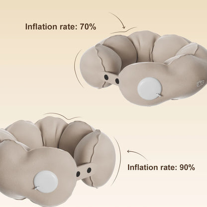 1 pc of compression inflatable neck pillow, portable adjustable U-shaped support pillow, office travel neck pillow