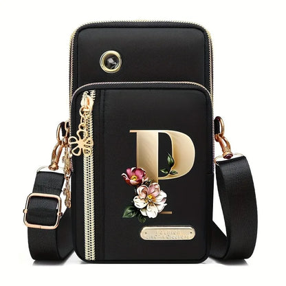 Huaben Letter Z Printed Fashion Casual Messenger Bag Change New Nylon Cloth New Mobile Phone Bag Women's Bag
