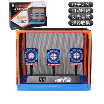 BB-Nerf Guns Suto Reset Electric Shooting Target Sccessories Sound Light Shooting Game Toys High Precision Scoring