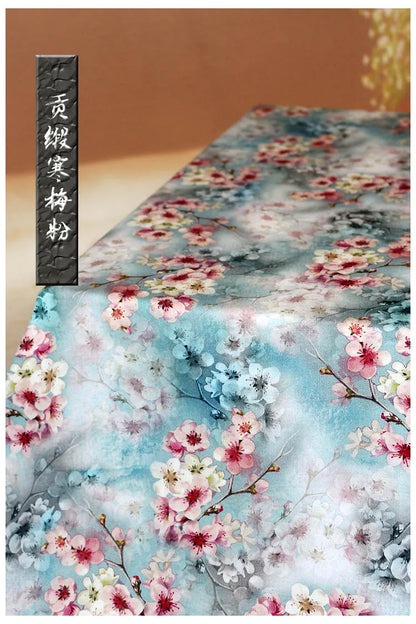 Digital Printed Rayon Fabric Summer By Meters for Women Dress Pajamas Cool Blankets Diy Sewing Soft Smooth Floral Textile Cloth