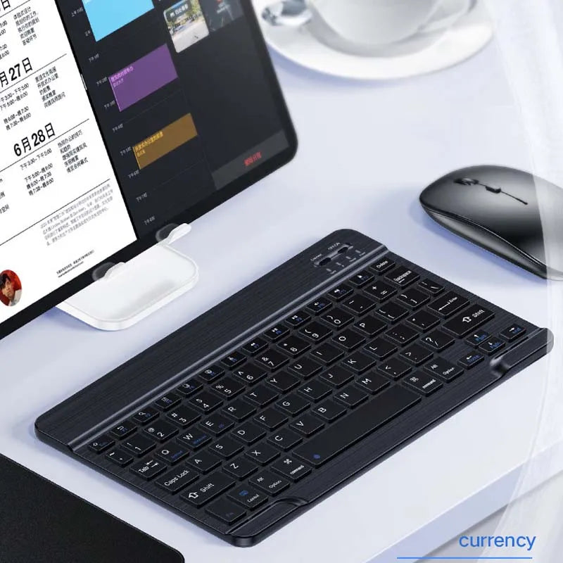 with Bluetooth Keyboard Mouse for Oukitel RT8 RT7 RT6 RT3 RT10 78Key Rechargeable Wireless 10inch Keyboard Mice Set Combo