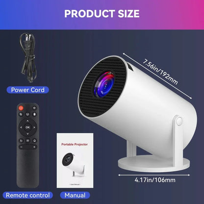4K Mini Projector 10000 Lumens LED 1080P WiFi Bluetooth Ultra HD Portable Home Theater