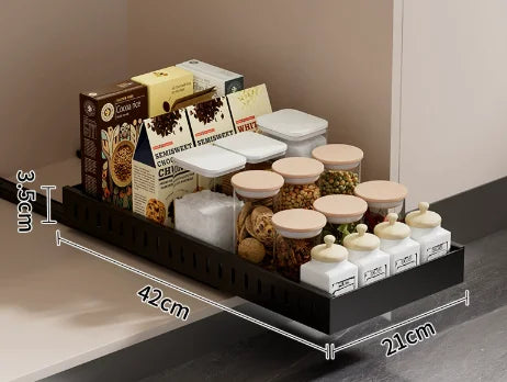 Pull Out Pots Pans Organizer for Under Cabinet Pull Out Cabinet Organizer Storage Pot Lid Organizer Holder Adjustable Dividers