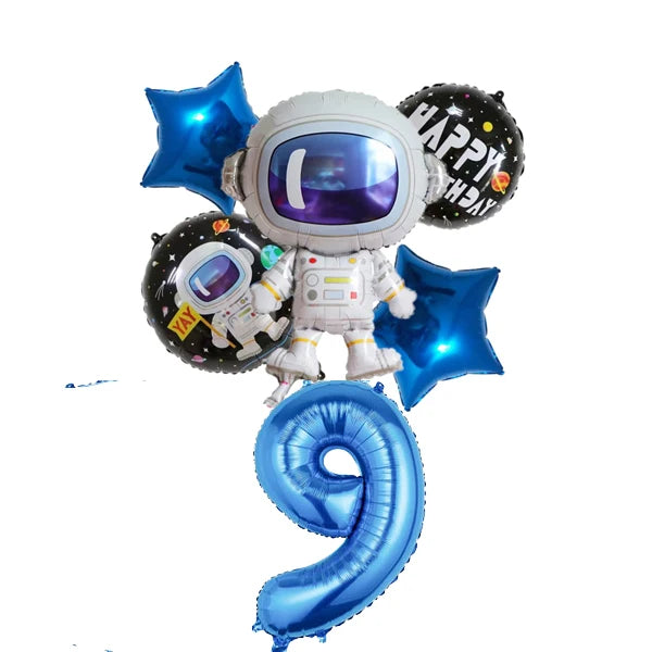 Planet Astronaut Birthday Party Decoration Paper Cup Plate Napkin Balloon Tablecloth  For Kids Baby Shower Party Supplies Gifts