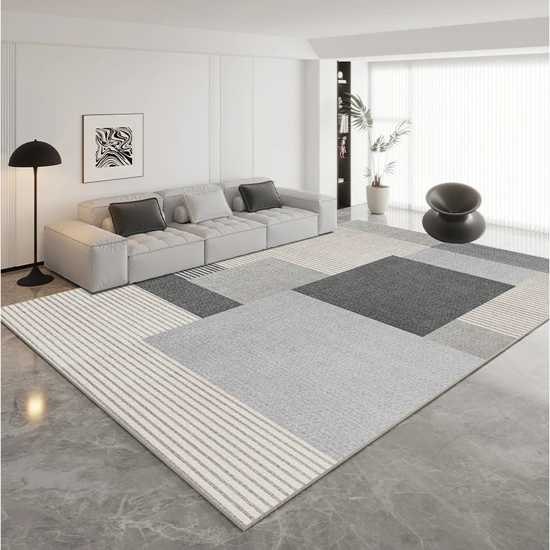 VIKAMA Modern Minimalist Geometric Carpet Scandinavian Style Living Room Large Size Soft And Easy To Clean Floor Mats Home Decor