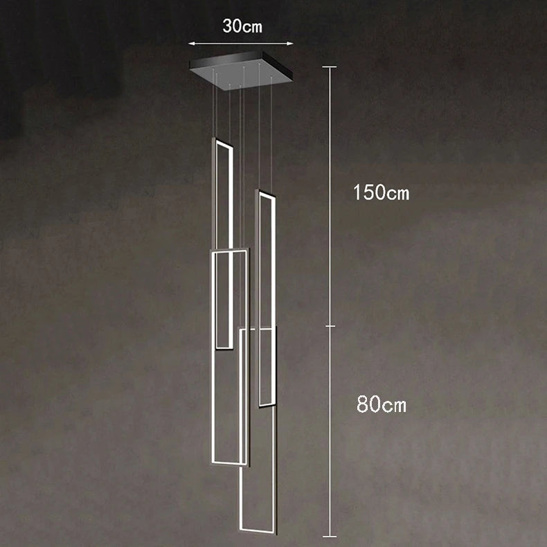 Modern ring stairs led lights pendant light lamps for living room led Chandeliers for dining room hanging light indoor lighting