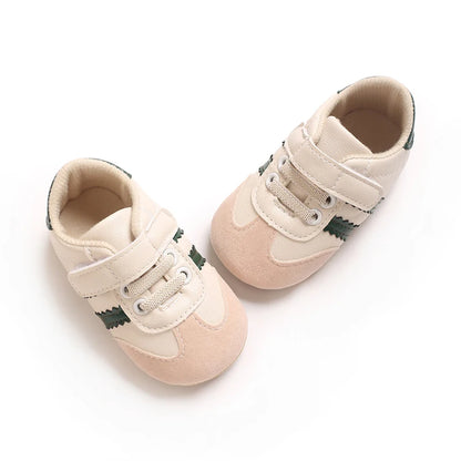 Infant Pre-Walker Shoes Baby Shoes 0-1Year Striped Casual Sports Shoes Rubber Sole for Boys Girls Spring Autumn