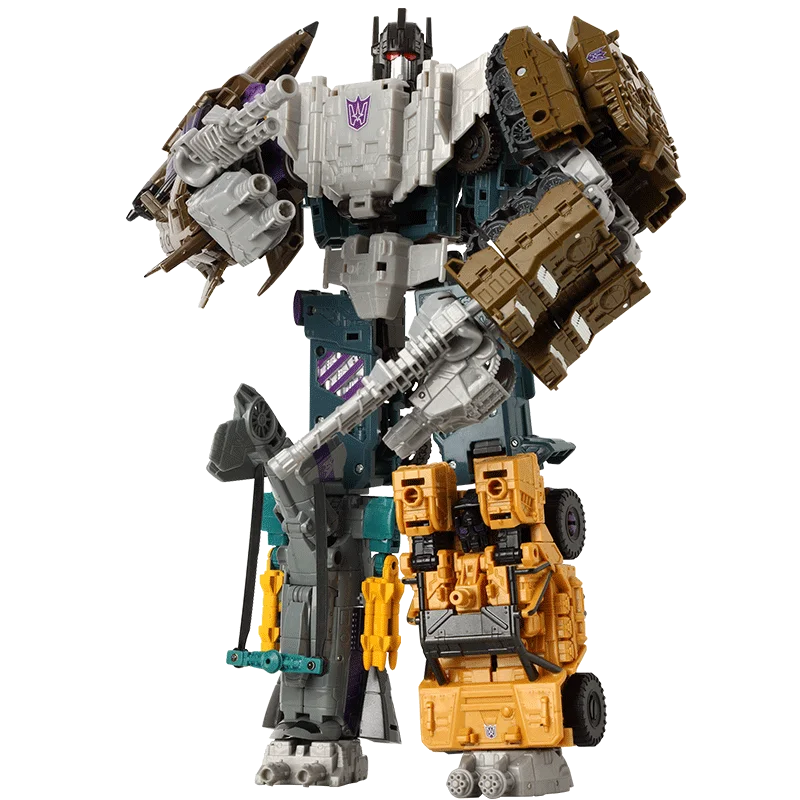 HZX 6 en 1 Devastator Haizhixing juguetes de transformación figura de acción de Anime KO G1 Robot avión vehículo de ingeniería m