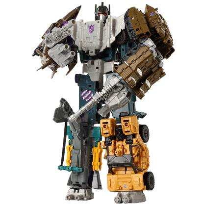 HZX 6 en 1 Devastator Haizhixing juguetes de transformación figura de acción de Anime KO G1 Robot avión vehículo de ingeniería m
