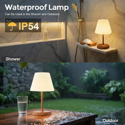 Shower Lamp Bathroom Lamp for Inside Shower Bathtub, USB Rechargeable Cordless Lamp Small Relaxing Spa Night Lamp for Bathroom