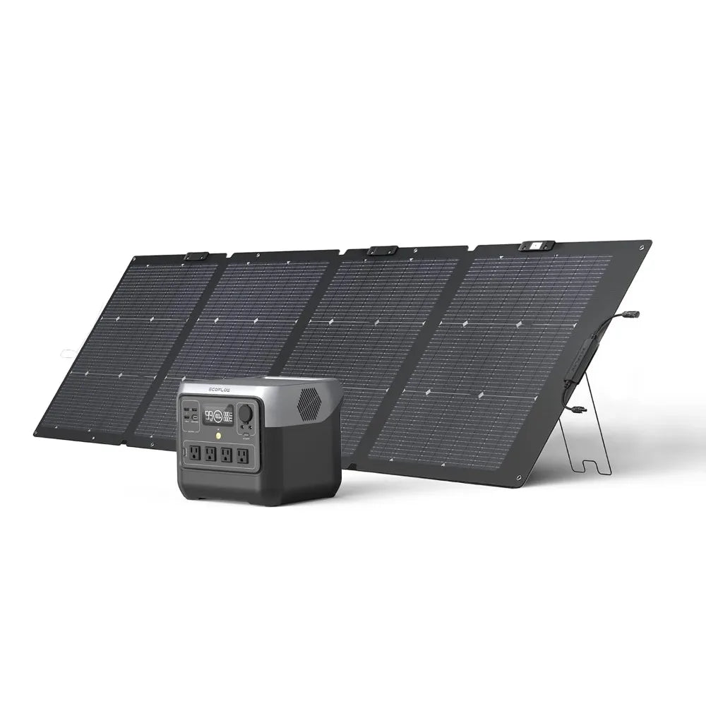 800W Surge 1600W Portable Solar Generator, LiFePO4 768Wh Power Station With 4 AC Outlets & 220W Solar Panel, Customized
