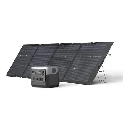 800W Surge 1600W Portable Solar Generator, LiFePO4 768Wh Power Station With 4 AC Outlets & 220W Solar Panel, Customized