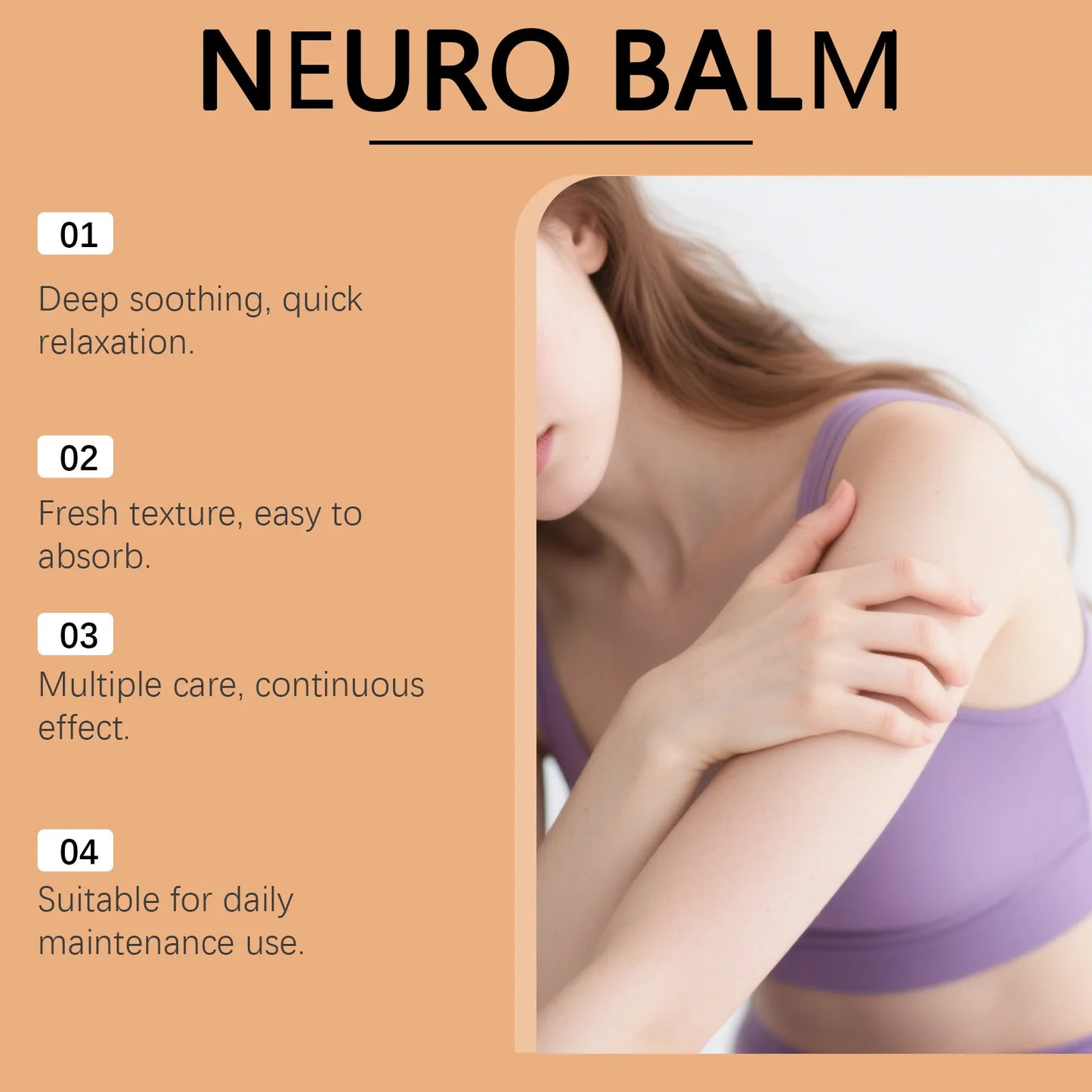 50g Nerve Relief Balm Fast Acting Joint Discomfort Deep Penetrating Knee Shoulder Support Muscle Rub Natural Formula Support
