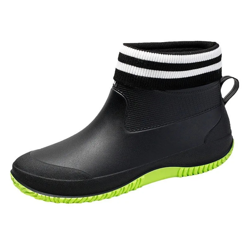 Women's Ankle Rain Boots Summer Wear-resistant Anti-Slip Couple Men And Women Short Rubber Boots Suitable For Outdoor Camp