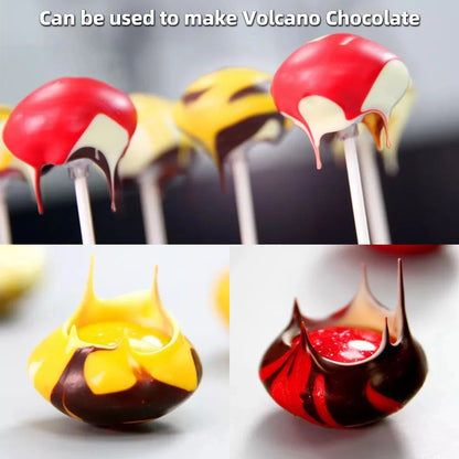 Chocolate Mold 15 Cavity Polycarbonate Chocolate Moulds Volcano Candy Bonbons Forms Confectionery Baking Tools φ1.58"xH0.24"