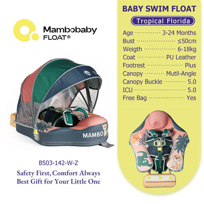 Mambobaby Baby Pool Float Vip 5 Dropshipping Blackproof Pool Mat For Infant Non-Inflatable Natation Buoy With Parasol Beach Toys