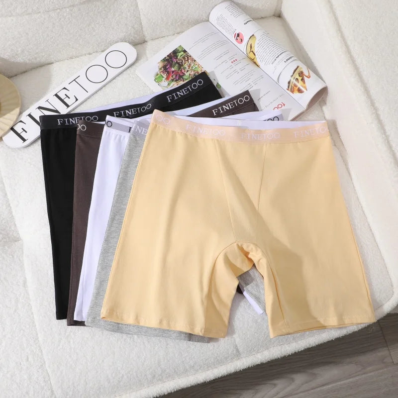 2pcs Women's High Waisted Boxer Briefs Cotton Plus Size Panties Sexy Elastic Waistband Sports Shorts Casual Comfortable Lingerie