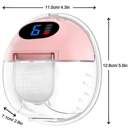 New Upgraded Hands-Free Wearable Wireless Electric Breast Pump,Portable Breast Massager for Lactation,BPA-Free Breastfeeding Pum
