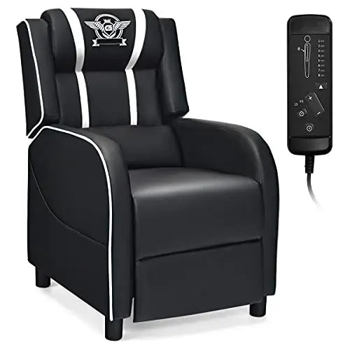 （Local US Inventory）Adjustable Massage Gaming Recliner Chair for Adults Ergonomic Leather Lounge a with Footrest Remote Control