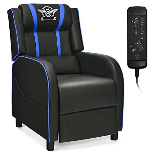 （Local US Inventory）Adjustable Massage Gaming Recliner Chair for Adults Ergonomic Leather Lounge a with Footrest Remote Control