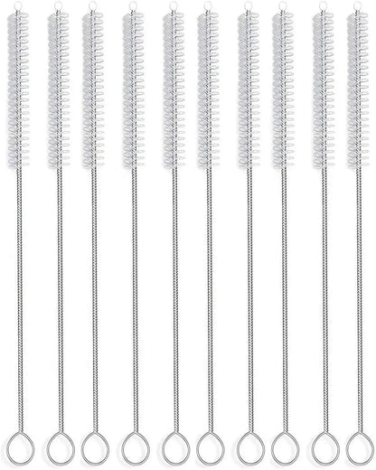 Drinking Straw Cleaning Brush Kit Reusable Tube Pipe Cleaner Nylon Stainless Steel Long Cleaning Brushes for Baby Cup Bottles