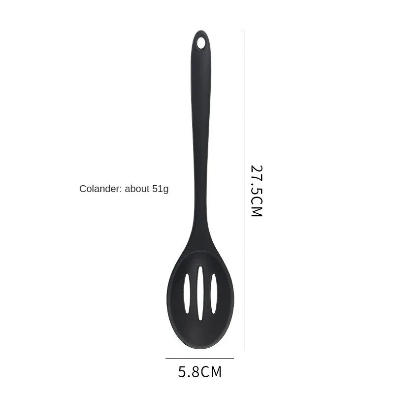 1/3-Piece Silicone Cooking Spoon Set - Heat-Resistant, Large Slotted & Solid Spoons for Non-Stick Cookware, Mixing & Filling