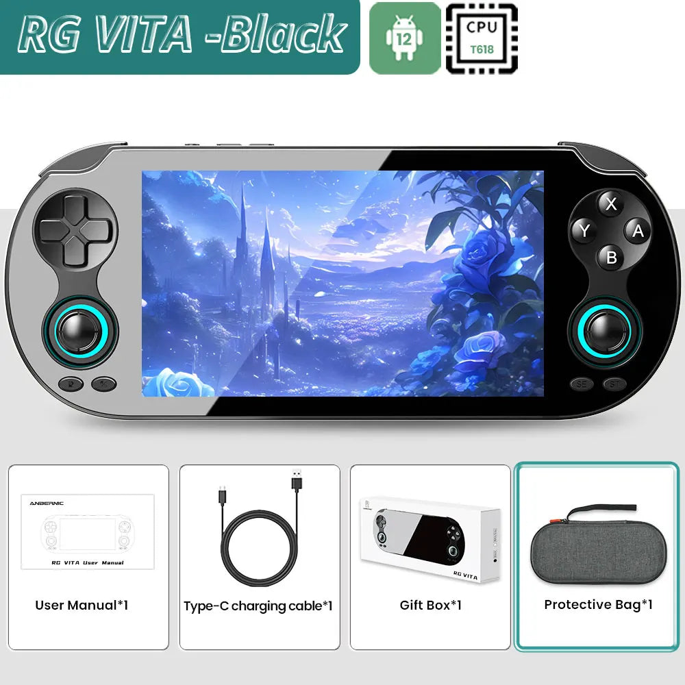 Anbernic RG VITA/RG VITA Pro Handheld Game Console Android Retro Game Player 5000mAh Supports RixelHK Wifi Online Multi-playerix