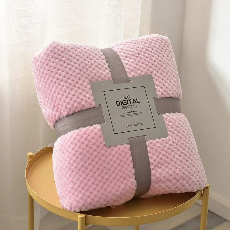 Winter Warm Fleece Baby Adult Throw Blanket for Bed Flannel Sofa Plaid Yoga Sports Tapestry Bedspread Bedcover 200x230cm