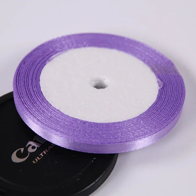 22 Meters/Roll 6mm Silk Satin Ribbons Christmas Halloween Birthday Party Gift Wrapping Ribbons DIY Handmade Crafts Material