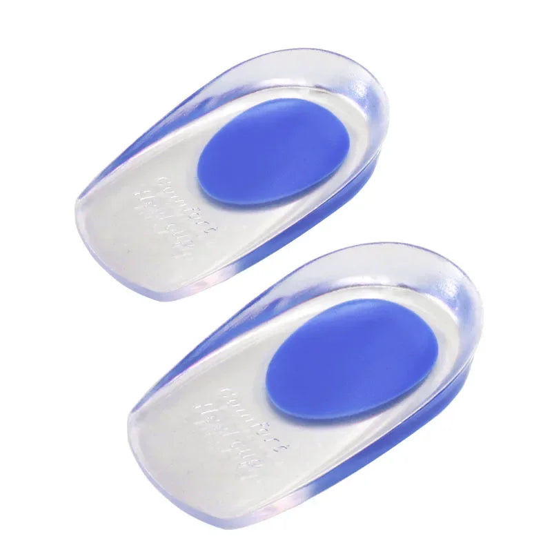 2pcs Silicone Gel Heel Insoles for Plantar Fasciitis Heel Spur U-shaped Pain Relief Protective Inserts Soft Pads for Men Women