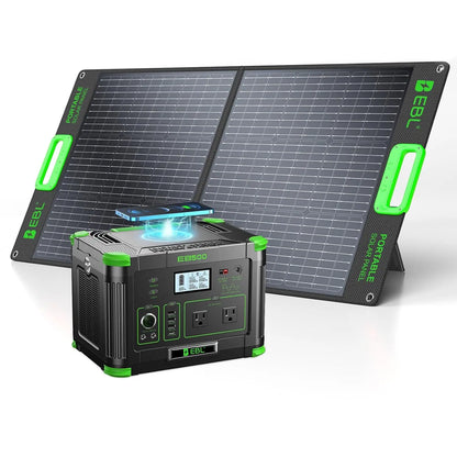 1000W Portable Power Station with 200W Portable Solar Panel, Customized