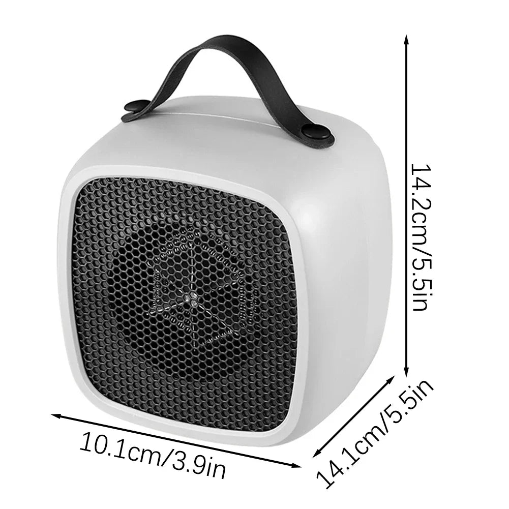 Portable 500W PTC Ceramic Mini Heater Quiet Fast Heating Warm Air Warmer Fan for Home Indoor Office Winter