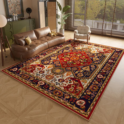 Persian Style Carpets for Living Room Anti-slip Cloakroom Rug American Bedroom Decor Retro Carpet Washable Study Soft Floor Mat