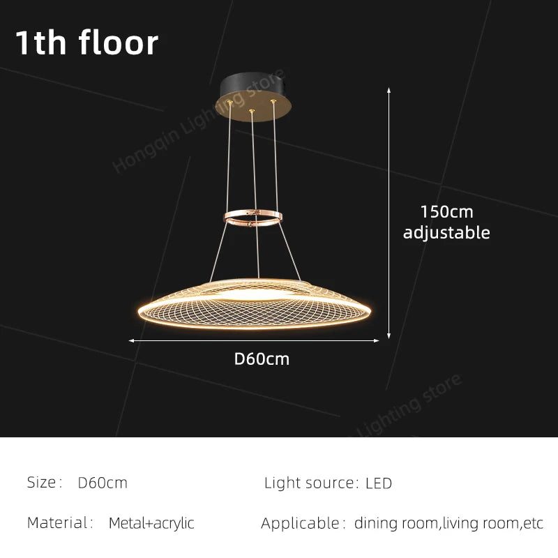 Living Room Pendant Light Duplex Staircase Pendant Light Villa for Dining Table Hanging Lamp Living Room Chandelier