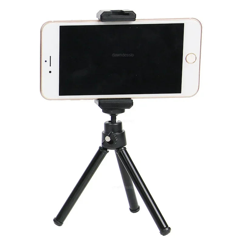 Mini Flexible Tripod 2 Section Stand Holder for Projector Camera Aluminum Alloy Desktop Tripod for Mobile Phone