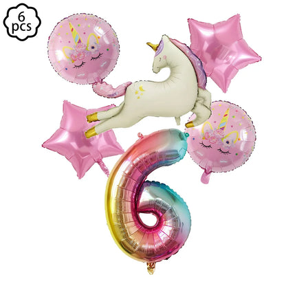 Rainbow Unicorn Balloon Unicorn Party Decor Supplies Unicorn Birthday Party Decoration Baby Shower Kids Girls Birthday Decor
