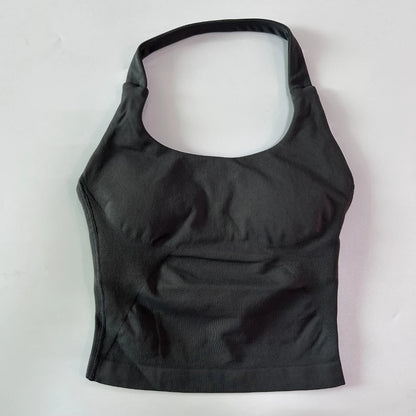 1-2pcs Gym Set Women Backless Tank Tops High Waist Scrunch Seamless Shorts High Waist Yoga Leggings Workout Sets Gym Suit