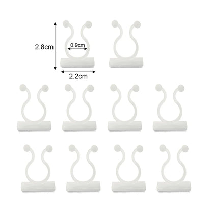 Invisible Plant Support Clips for Climbing Orchid Flower Ties Tomato Vine Plastic Garden Self-Adhesive Wall Fixture Binding Hook