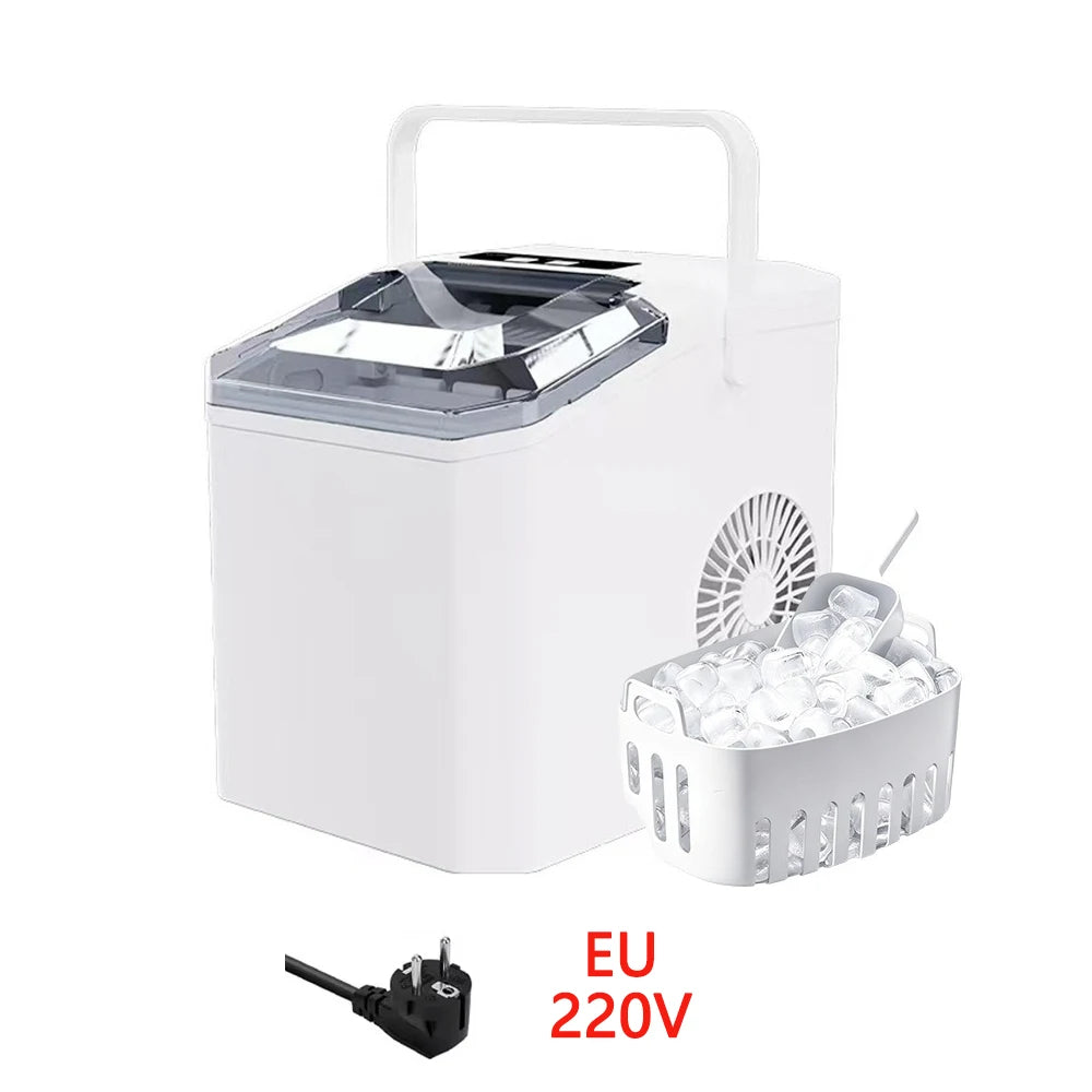Countertop Portable Ice Maker Quick Production Bullet‑Style Hollow Ice Cubes Compact Ice Making Machine for Home & Outdoor