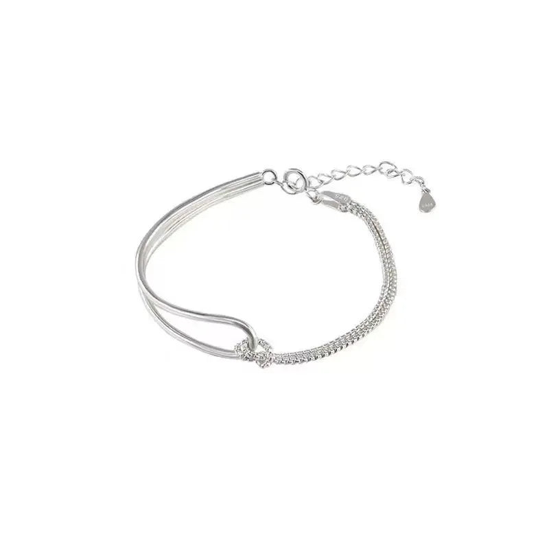925 Sterling Silver Bracelet, Light Luxury, Minimalist Design