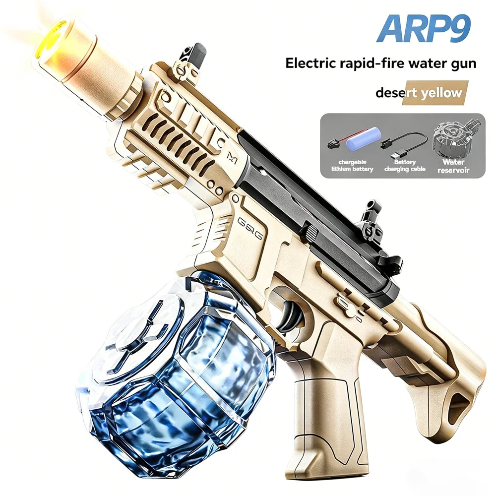 Large Capacity Victor Electric Water Gun Toy, Absorb Water Automatic Continuous Shooting, With Lights, Summer Beach Pool Gift