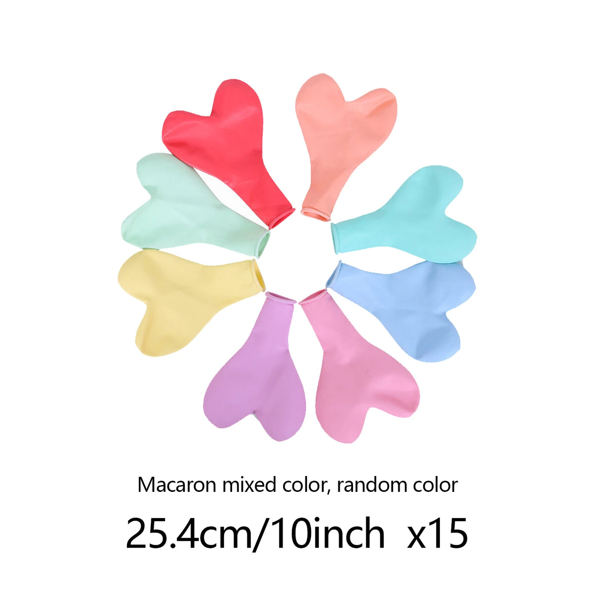 15pcs heart-shaped balloons, Maka color pink/blue/latex balloons Valentine's Day birthday wedding anniversary decoration