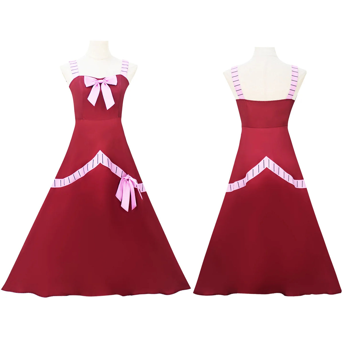 Anime Mirajane Strauss Fairy Tail Red Long Dress Cosplay Full Set Costume Outfit Women Halloween Party Stage Cos Convention