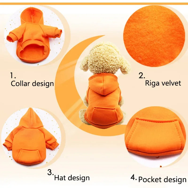 Dog Coat for Small Dogs | Warm Solid Pullover | Chihuahua, Yorkshire Terrier & Bulldog