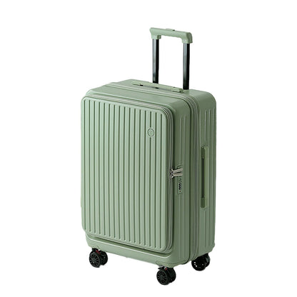 Multifunctional Front Opening Expandable Suitcase with Cup Holder Large Capacity Luggage 360° Shock Absorbing Wheels 20' 24' 28'