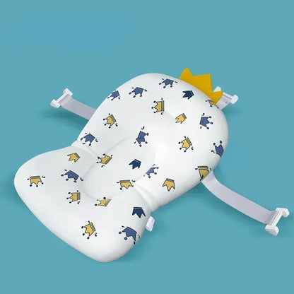 Baby Shower Bath Tub Pad Non-Slip Newborn Bathtub Mat Safety Nursing Foldable Support Comfort Body Cushion Mat Pillow Cartoon