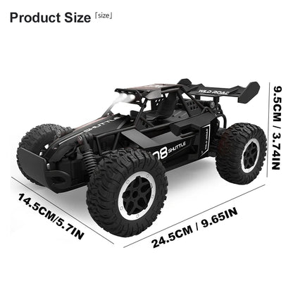 ZNLYRION 1:16 Alloy RC Off Road Car 2.4G Wireless Remote Control High Speed Buggy With LED Light Shock Absorber Kids Toy Racing Vehicle